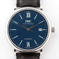 IWC ポートフィノ SS×革 AT 青文字盤 Ａランク