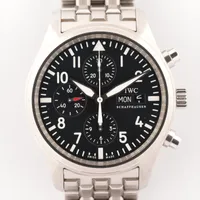 IWC パイロットウォッチ クロノグラフ IW371704 SS AT 黒文字盤 ＡＢランク