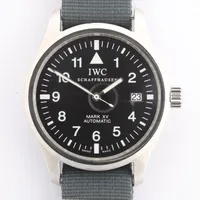 IWC マーク15 SS×社外革 AT 黒文字盤 ＡＢランク