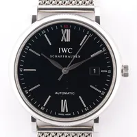 IWC ポートフィノ SS AT 黒文字盤 Ａランク