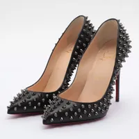 クリスチャンルブタン レザー パンプス 36 1/2 ブラック