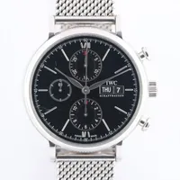 IWC ポートフィノ クロノグラフ IW391002 SS AT 黒文字盤 ＡＢランク