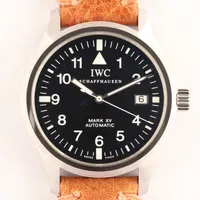 IWC マークXV IW325301 SS×社外革 AT 黒文字盤 ＡＢランク