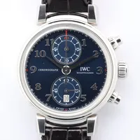 IWC ダヴィンチ クロノグラフ SS×革 AT 青文字盤 ＡＢランク