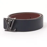 ヴィトン サンチュール LV ティルト リバース M0027 レザー ベルト 95 ネイビー ＡＢランク