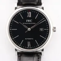 IWC ポートフィノ IW356502 SS×革 AT 黒文字盤 ＡＢランク