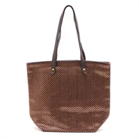 エルメス チェンナイMM レザー トートバッグ ブラウン