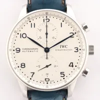 IWC ポルトギーゼ IW371417 SS×社外革 AT 白文字盤 ＡＢランク