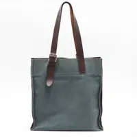 エルメス エトリヴィエール トワルゴエラン×ヴァッシュハンター トートバッグ グリーン