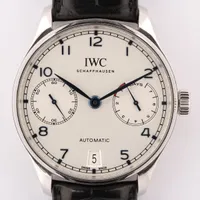 IWC ポルトギーゼ 7DAYS IW500705 SS×革 AT 白文字盤 ＡＢランク