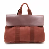 エルメス ヴァルパライソMM トワルシェブロン×ヴォースイフト ブラウン