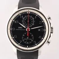 IWC ポルトギーゼ IW390204 SS×ラバー AT 黒文字盤 ＡＢランク