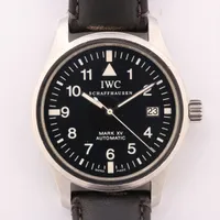 IWC マークXV IW325301 SS×社外革 AT 黒文字盤 ＡＢランク