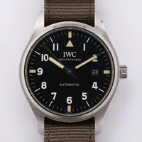 IWC パイロットウォッチ マーク?? IW327007 SS×ナイロン AT 黒文字盤 ＡＢランク