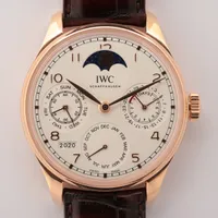 IWC ポルトギーゼ IW503302 750×革 AT 白文字盤 ＡＢランク