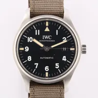 IWC パイロットウォッチ マーク?? IW327007 SS×ナイロン AT 黒文字盤 ＡＢランク