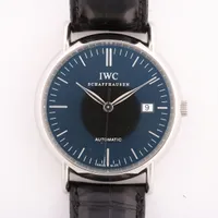 IWC ポートフィノ IW356308 SS×革 AT 黒文字盤 ＡＢランク