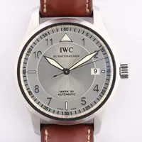 IWC マーク15 IW325313 SS×革 AT アイスブルー文字盤 ＡＢランク