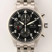 IWC パイロットウォッチ クロノグラフ IW371701 SS AT 黒文字盤 ＡＢランク