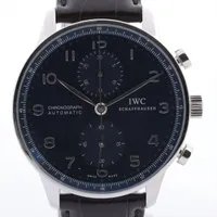 IWC ポルトギーゼ IW371491 SS×革 AT 青文字盤 Ａランク