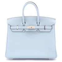 エルメス バーキン25 トゴ ブルーラン シルバー金具