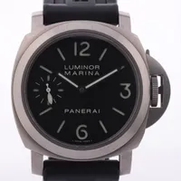 パネライ ルミノール PAM00176 Ti×ラバー 手巻き 黒文字盤 ＡＢランク