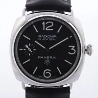 パネライ ラジオミール PAM00754 SS×革 手巻き 黒文字盤 ＡＢランク