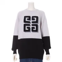 ジバンシー 4G カシミヤ ニット 20AW S ブラック×グレー Aランクの