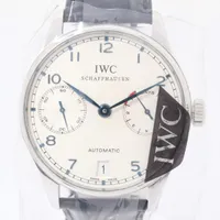 IWC ポルトギーゼ IW500705 SS×革 AT アイスブルー文字盤 Ａランク