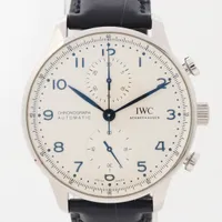 IWC ポルトギーゼ IW371605 SS×革 AT アイスブルー文字盤 Ａランク