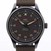 IWC パイロットウォッチ マーク?? IW324702 SS×革 AT アイボリー文字盤 ＡＢランク