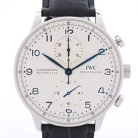 IWC ポルトギーゼ IW371446 SS×社外革 AT 白文字盤 ＡＢランク