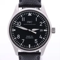 IWC マーク16 IW325501 SS×社外革 AT 黒文字盤 ＡＢランク