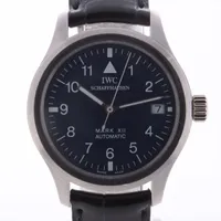 IWC マークXII 3241-007 PT×革 AT 青文字盤 ＡＢランク