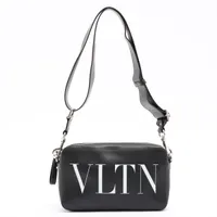 ヴァレンティノ VLTN レザー ショルダーバッグ ブラック ＡＢランク