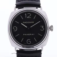 パネライ ラジオミール PAM00210 SS×革 手巻き 黒文字盤 ＡＢランク