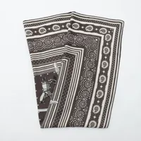 エルメス カレジェアン Couvertures et Tenues de Jour Bandana 馬着 バンダナ シルク スカーフ グレー ＡＢランク