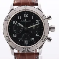 ブレゲ トランスアトランティック タイプXX 3820 SS×革 AT 黒文字盤