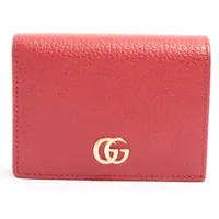 グッチ GGマーモント 456126 レザー 財布 レッド ＡＢランク