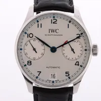 IWC ポルトギーゼ 7DAYS IW500705 SS×革 AT 白文字盤 ＡＢランク