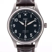 IWC パイロット マーク XVIII  プティ・プランス IW327004 SS×社外革 AT 青文字盤 ＡＢランク