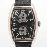 フランクミュラー マスターバンカー 2852MB 750×革 AT 黒文字盤