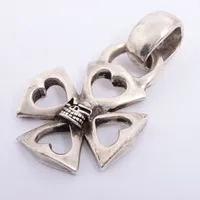 スターリンギア 4ハートスカルモールティーズクロス 925 チャーム