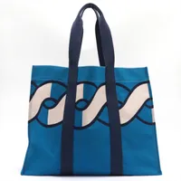 エルメス ビーチバッグ トワルアッシュ ブルー