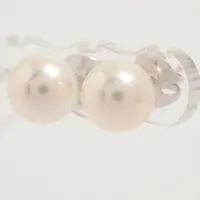 ミキモト パール ピアス K18 約8.0mm WG ＡＢランク