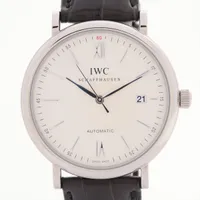 IWC ポートフィノ IW356501 SS×革 AT アイスブルー文字盤 ＡＢランク