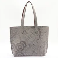 エルメス カリミMM フェルト×レザー ゴールド×グレー シルバー金具