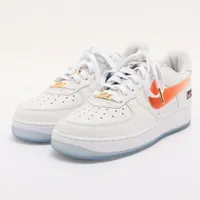 キス×ナイキ AIR FORCE 1 レザー スニーカー 24.0cm ホワイト Ａランク