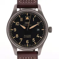 IWC パイロットウォッチ マーク?? IW327006 SS×革 AT 黒文字盤 ＡＢランク