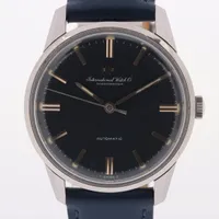 IWC アンティーク シャフハウゼン SS×社外革 AT 青文字盤 ＡＢランク